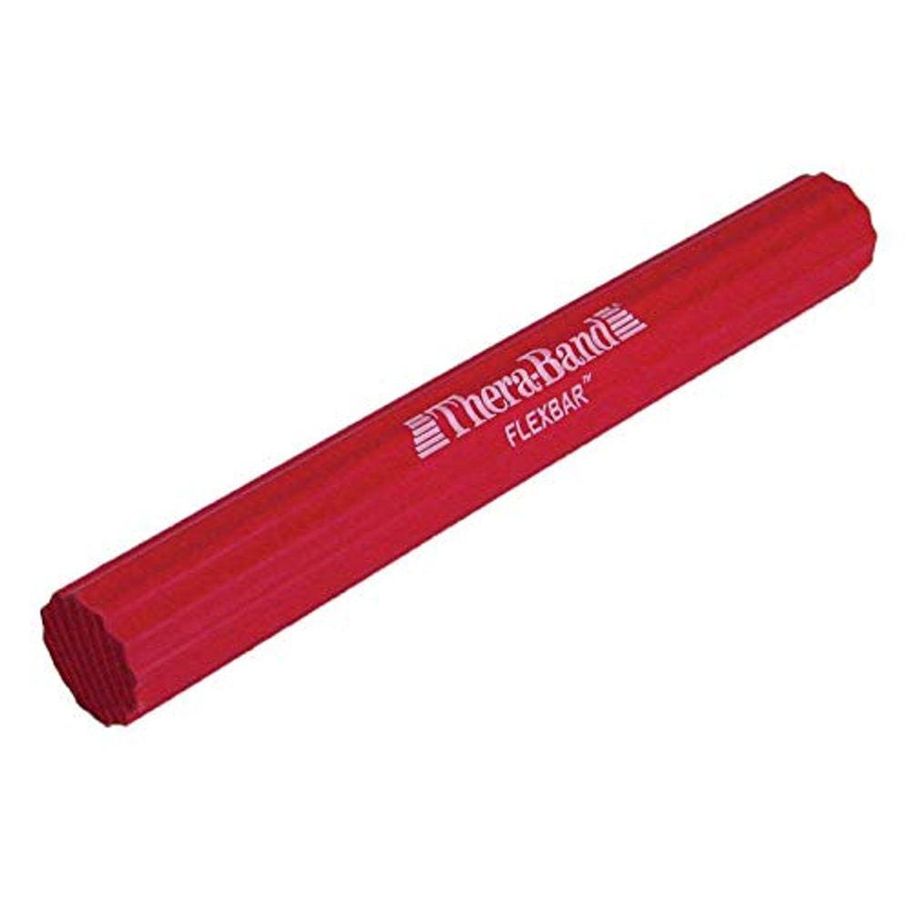 FlexBar THERABAND, Terapia de Cotovelo de Tenista, Alívio de Dor e Fortalecimento, Resistência de Cotovelo de Golfista, Vermelho, Leve, Iniciante