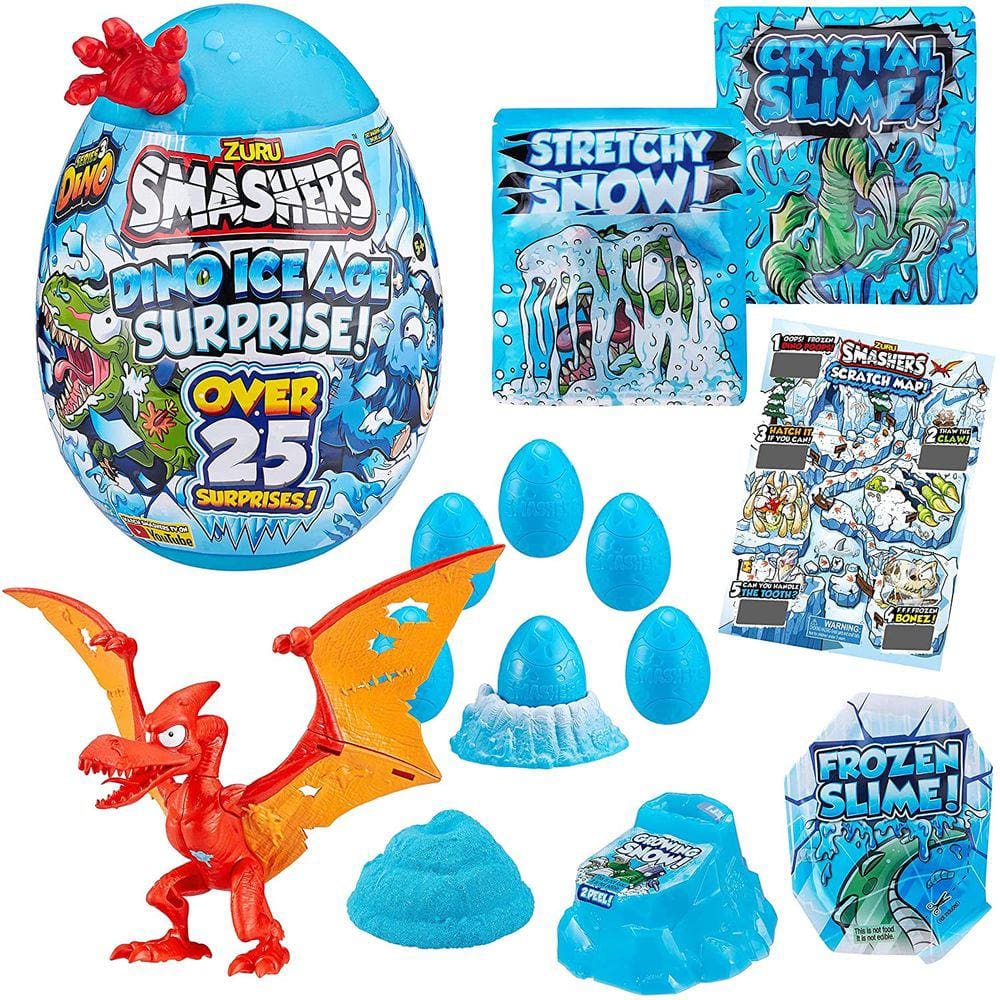 Smashers Ovo Surpresa Dino Era do Gelo (25+ Surpresas!) by ZURU - Pterodáctilo, Azul