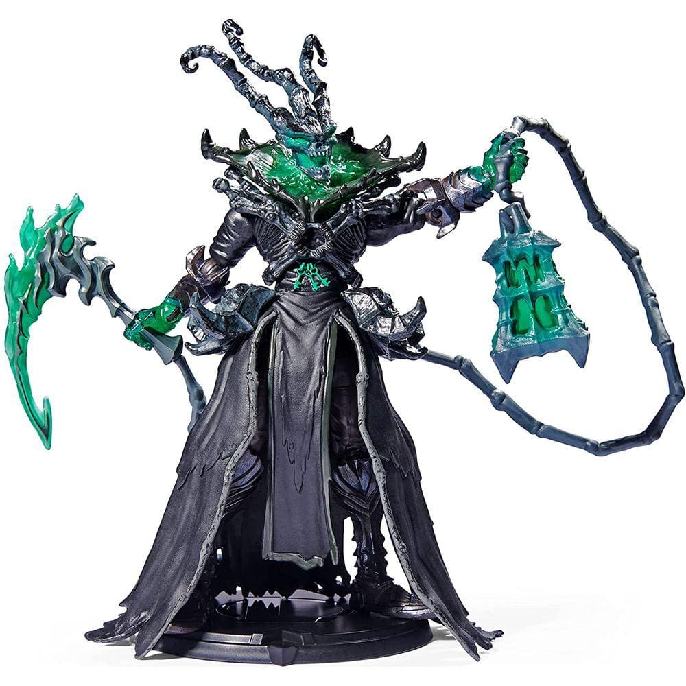 Figura League of Legends Thresh 6 pol. Detalhes Premium e 2 Acessórios. Coleção The Champion. Grau de Colecionador. +12