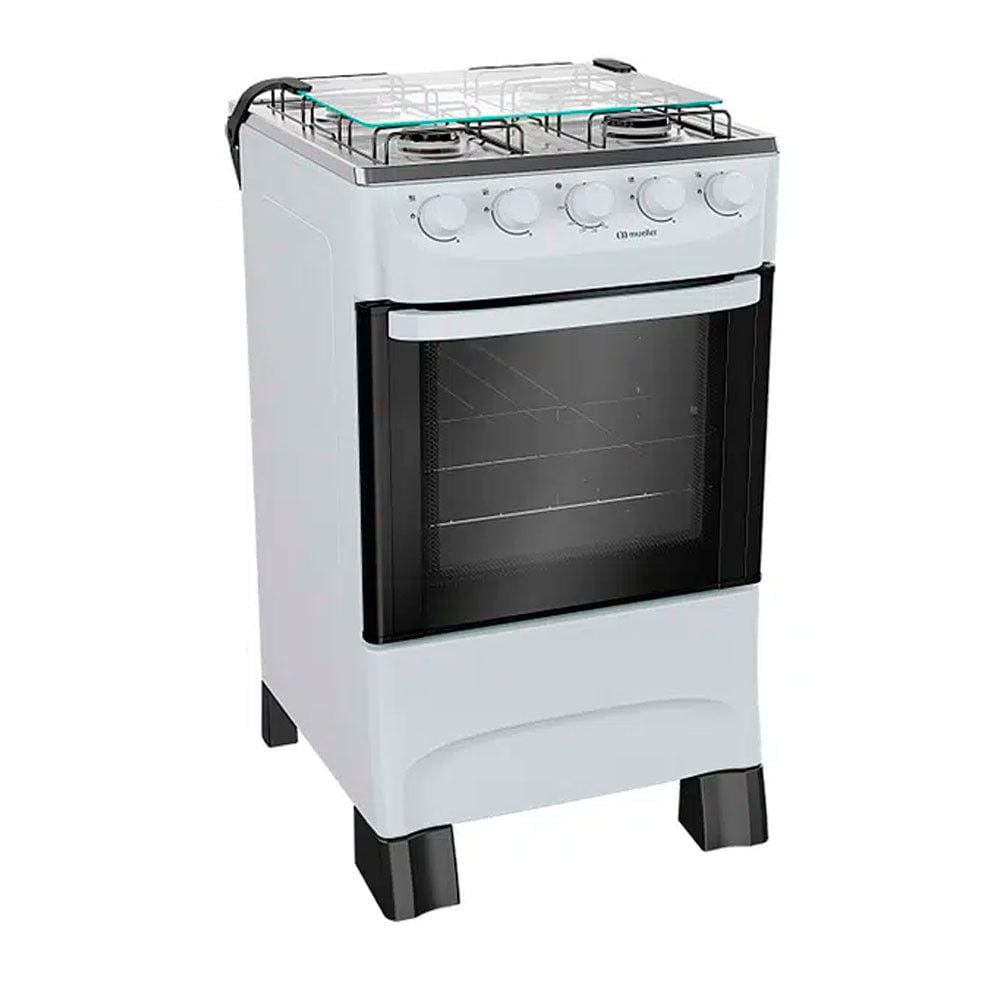 Fogão Mueller MFI4BA Acendimento Manual 4 Bocas Mesa Inox Forno 48,1L