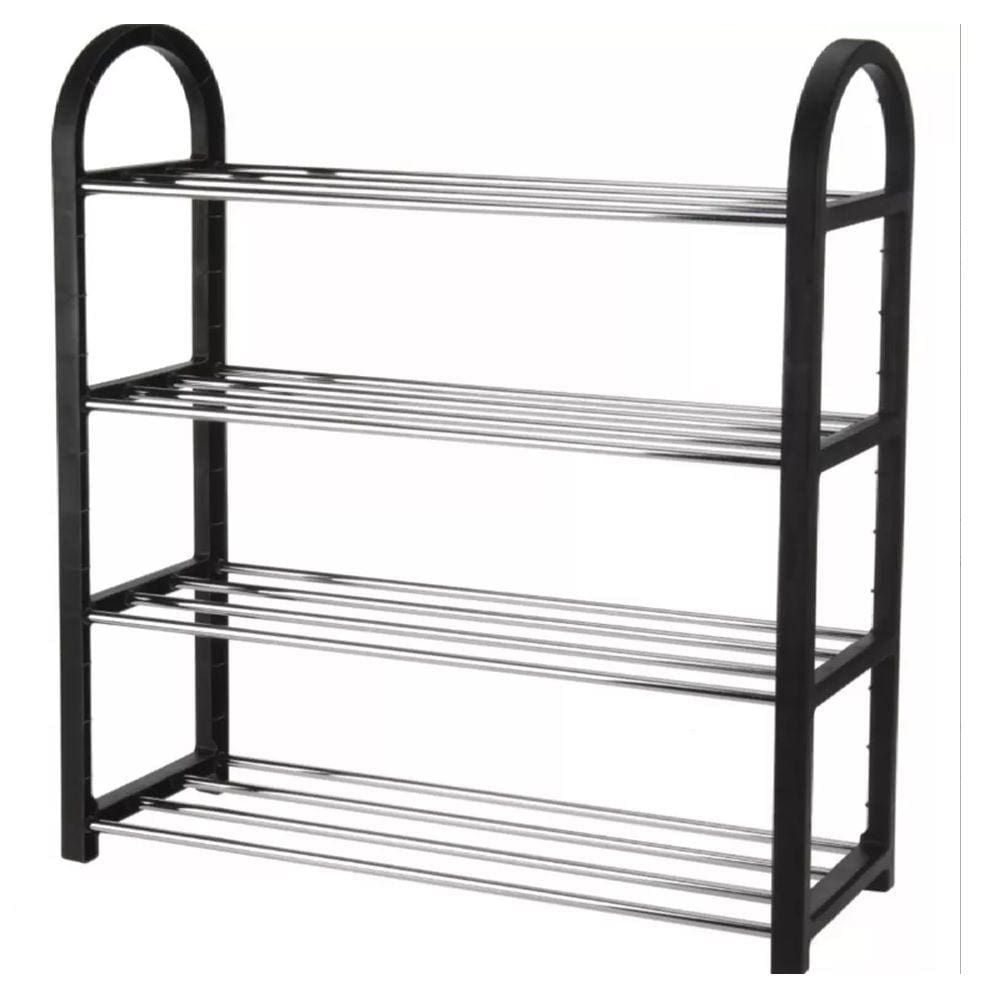 Sapateira Organizador Multiuso Desmontável Vertical Plástico e Metal 4 Andares
