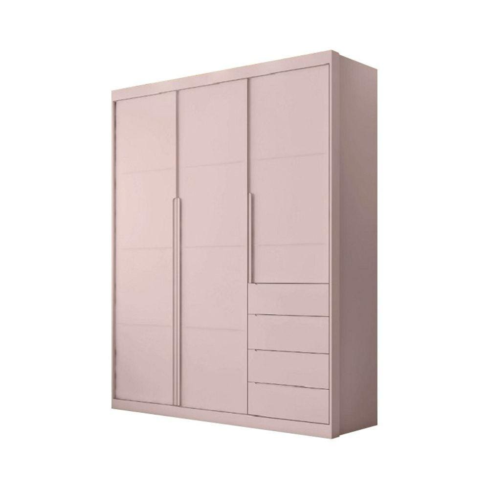 Guarda Roupa Infantil Bebê Pérola 4 Gavetas 3 Portas RS