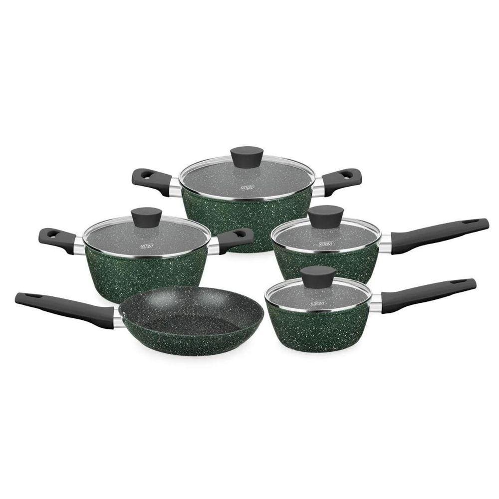Conjunto de Panelas Indução Carmela Vanila 05 Peças