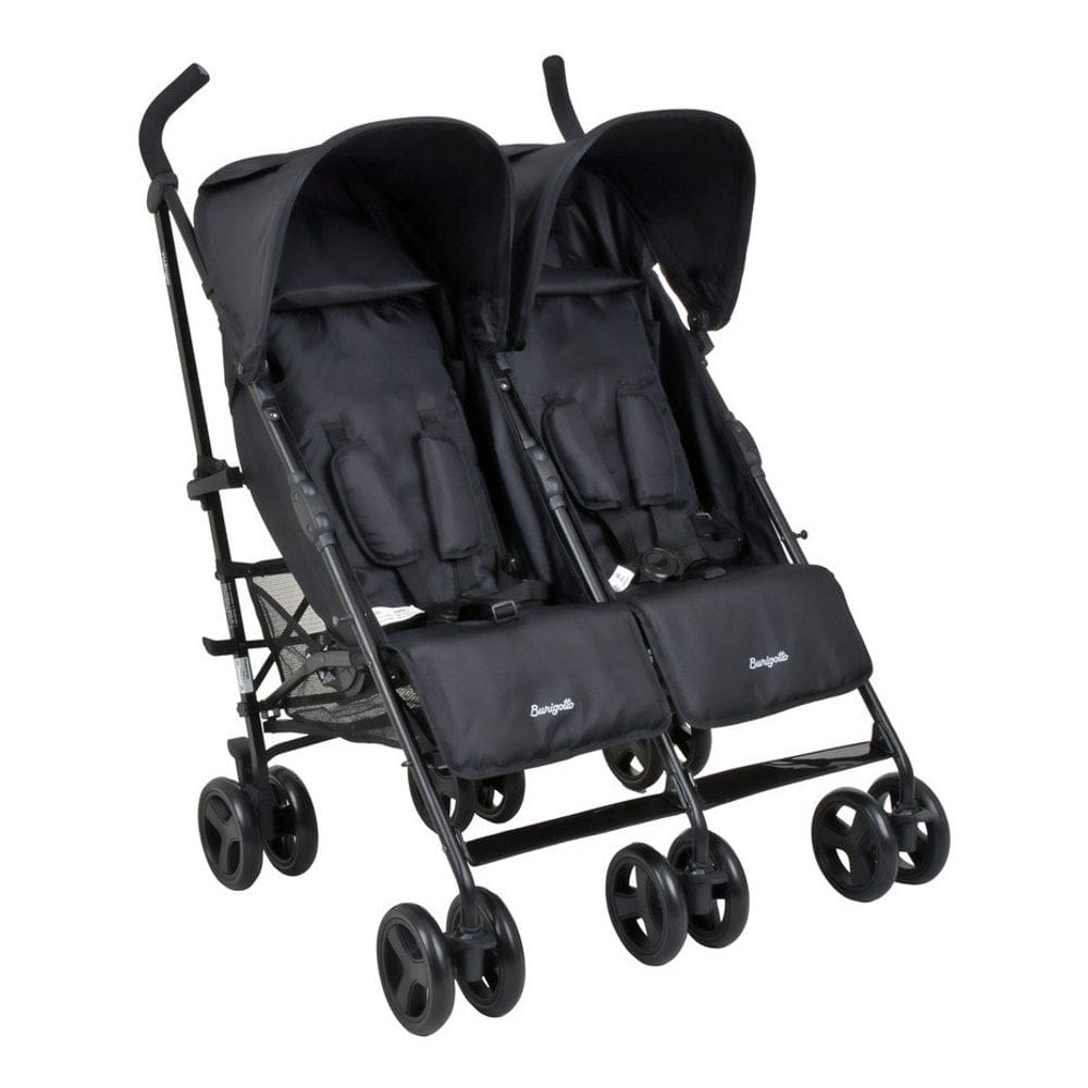 Carrinho De Bebe Para Gemeos Burigotto Twingo Black Preto, Burigotto