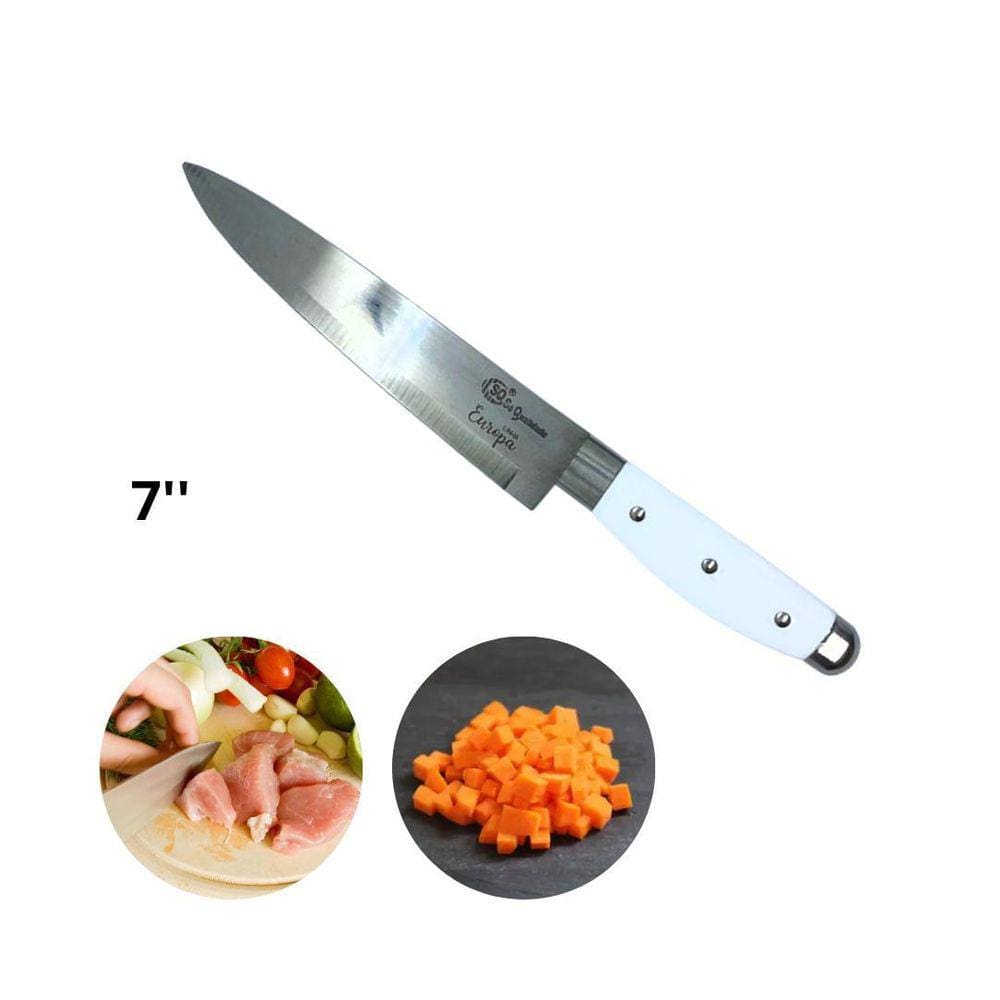 Faca 7` Inox Cozinha Carne Legumes Frutas Peixe Churrasco