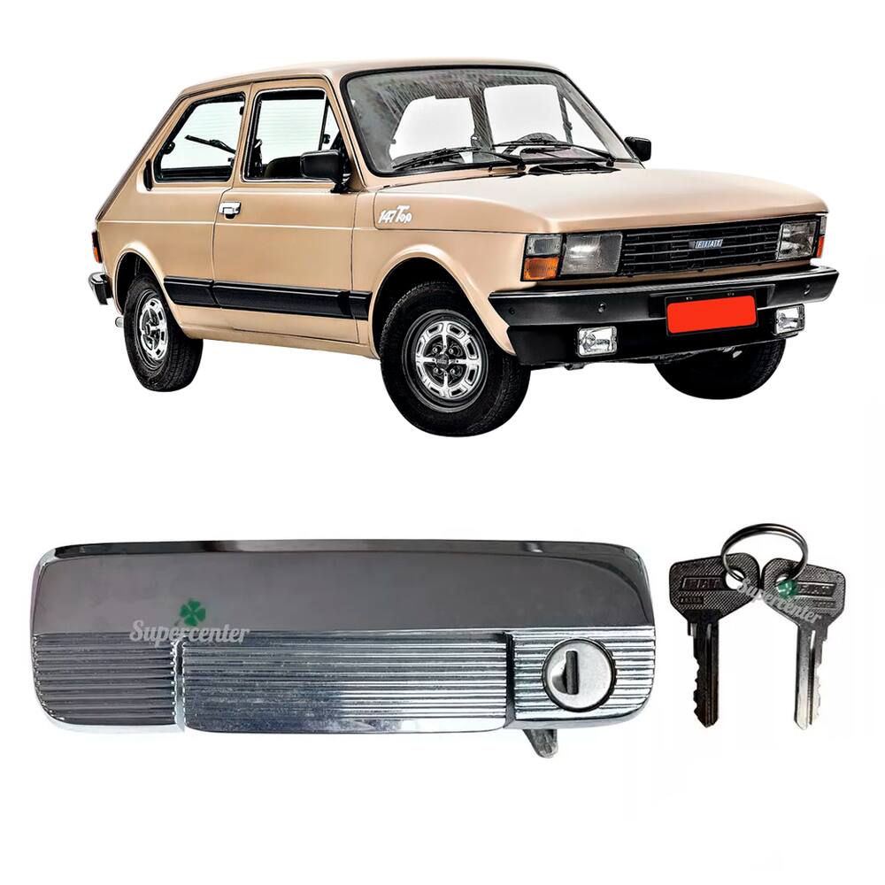 Maçaneta Externa Da Porta Com Chave Direita Cromada Fiat 147