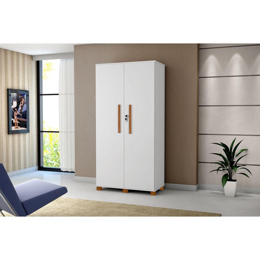 Sapateira Armário Multiuso Dacar Branco 2 Portas Com Chave