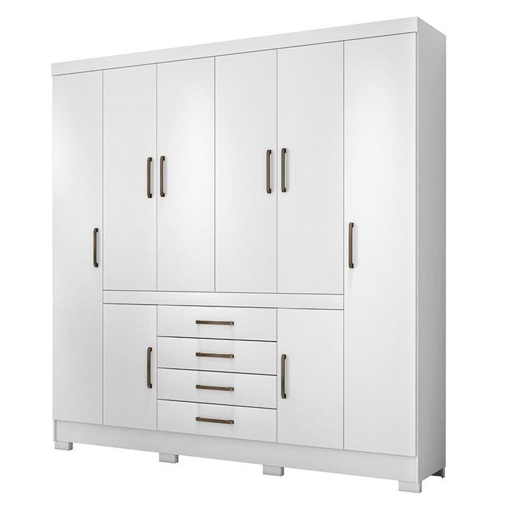 Guarda Roupa Casal New Realce 8 Portas e 4 Gavetas - Demóbile