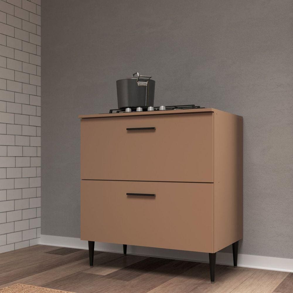 Balcão de Cozinha 80cm 2 Portas Barbara Terracota