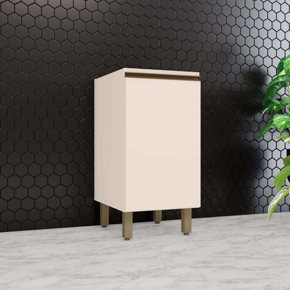 Balcão Para Cozinha 1 Porta 40cm Aurora Espresso Móveis Off White