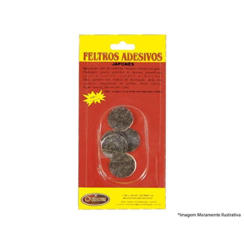 Feltro Adesivo Japones Diam 25Mm 8Pcs Blister C/12Pcs