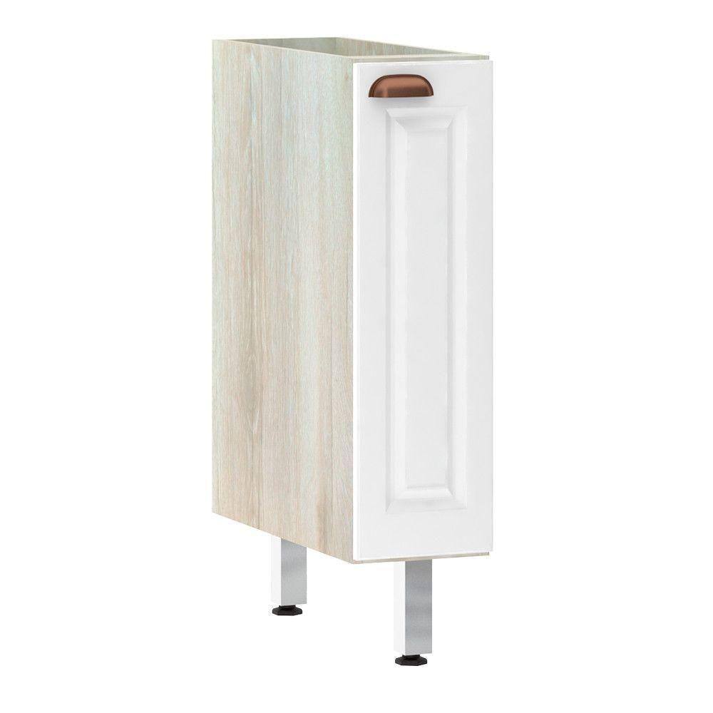 Balcão De Cozinha S/ Tampo 20cm 1 Porta Agatha Legno Crema
