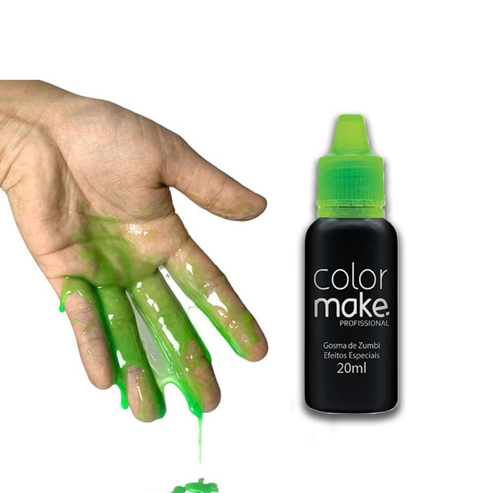 Gosma Zumbi Verde Maquiagem Artística Halloween Profissional