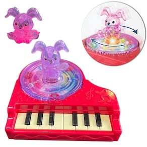 Teclado Piano Musical Fazendinha Animal Infantil Baby Com Luz