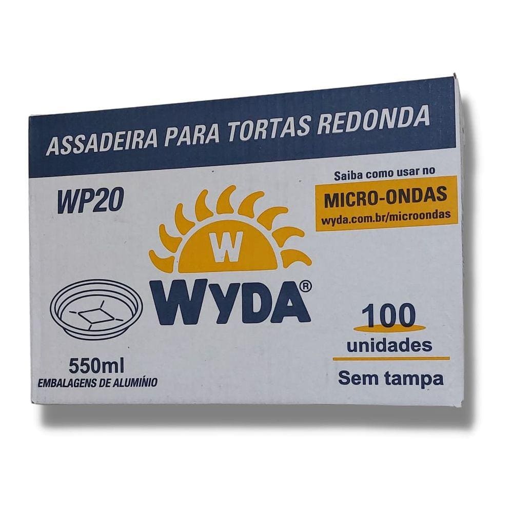 Assadeira de Alumínio Redonda WP20 Sem Tampa Wyda 550ml c/100 un