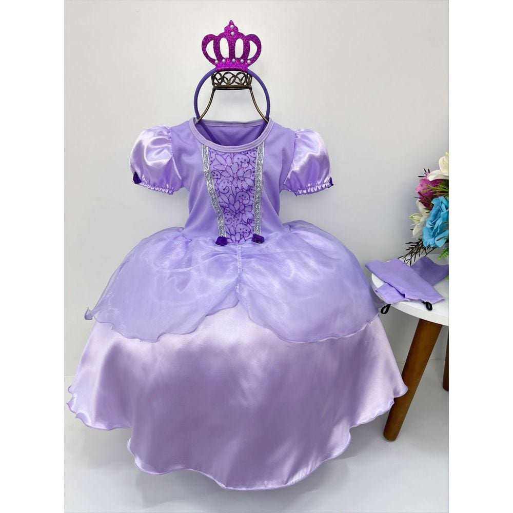 Vestido Da Princesinha Sofia De 1 Aninho Barato