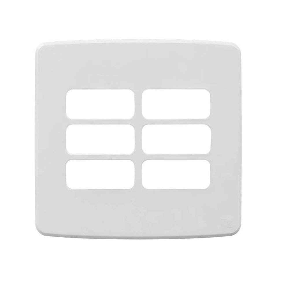 PLACA 4X4&quot; 6 POSIÇÕES COMPOSÉ BRANCO
