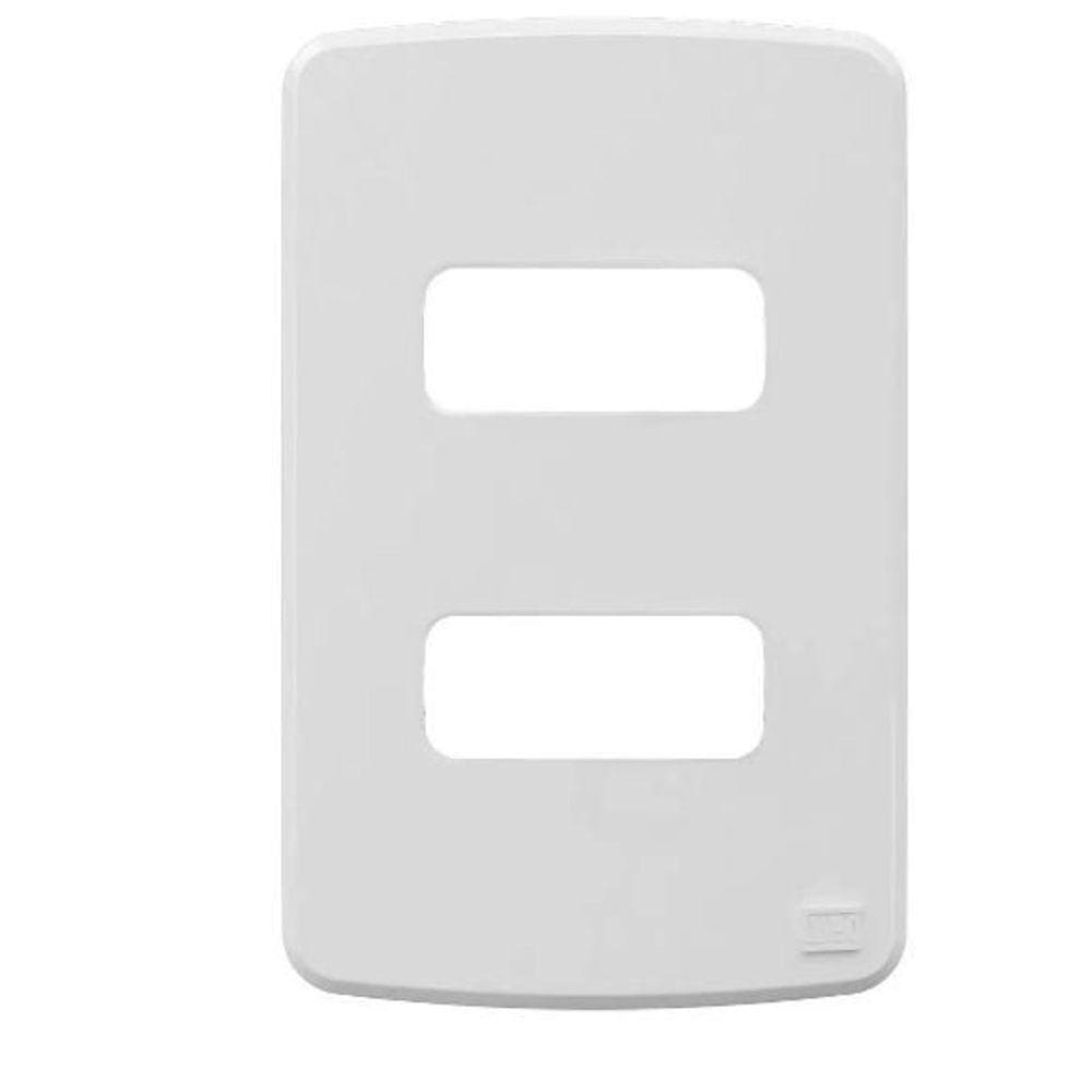 Placa Com Suporte 4X2 2 Posições Branco Composé
