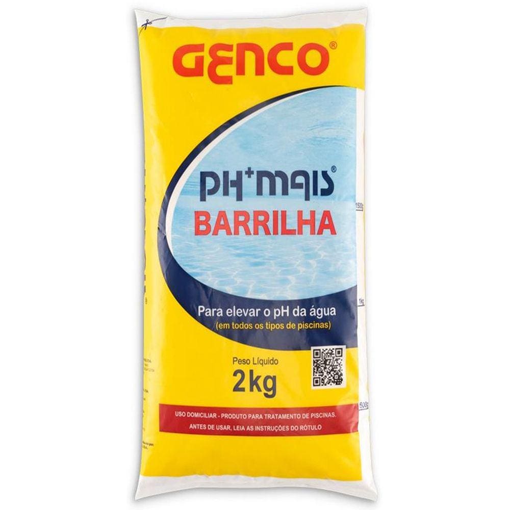 Elevador de PH Granulado + Barrilha 2kg Genco Para Piscina
