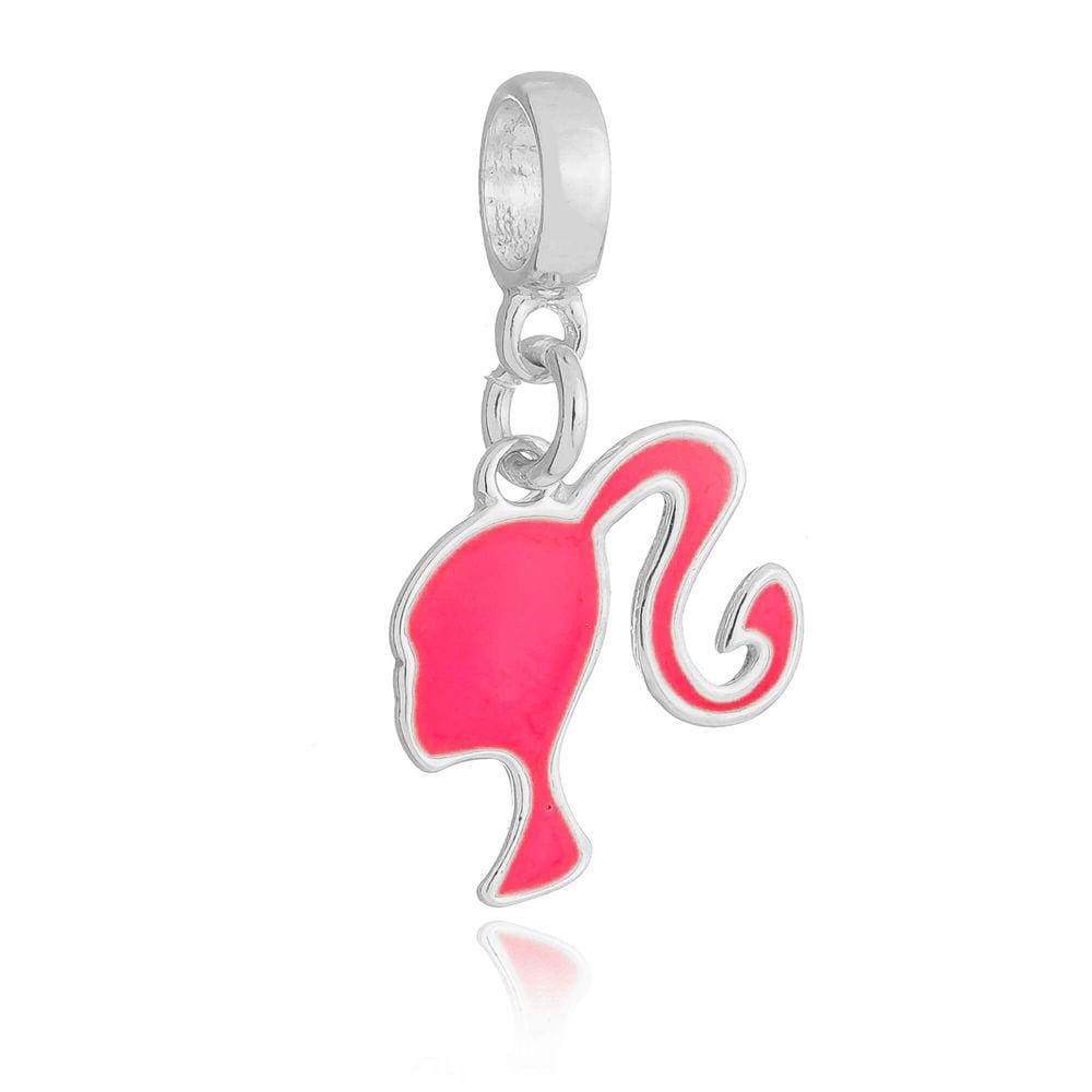 Pingente Berloque Barbie Pandora Banhado a Prata 925
