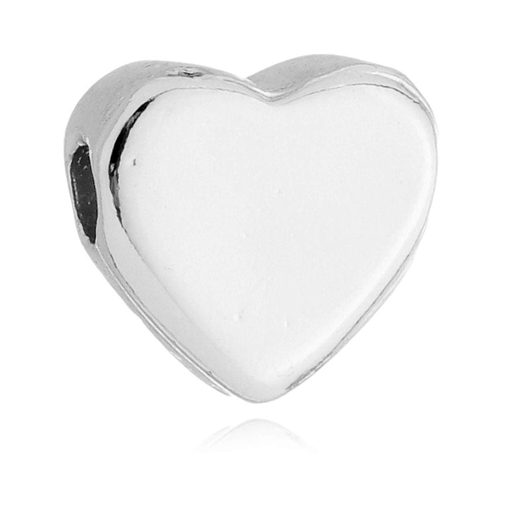 Pingente Coração Passante Banhado a Prata 925