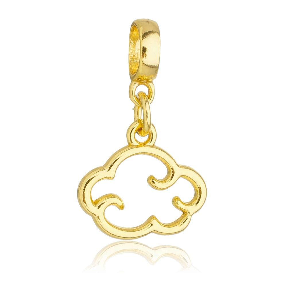 Pingente Berloque Nuvem Céu Pandora Banhado a Ouro 18k