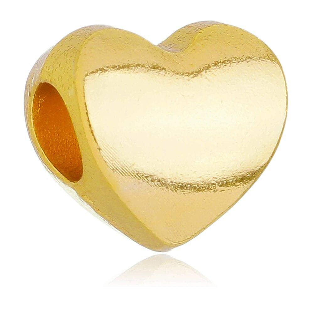 Berloque Coração Separador Pandora Banhado a Ouro 18k