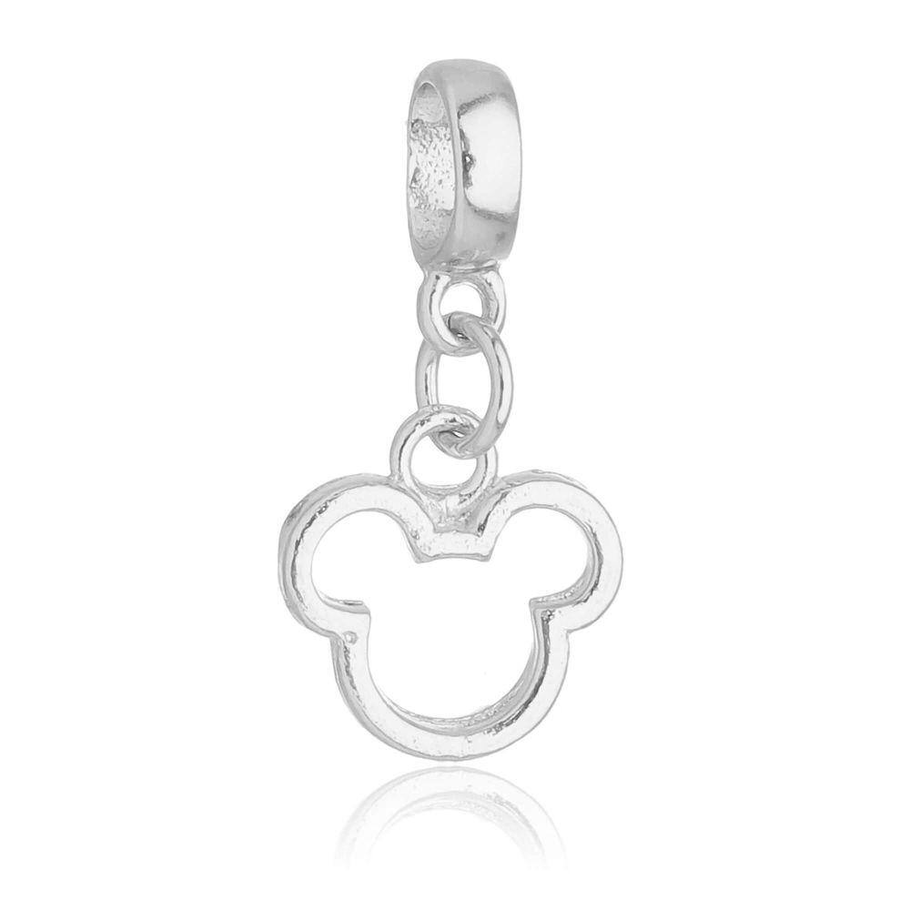 Pingente Berloque Mickey Vazado Disney Pandora Banhado a Prata 925