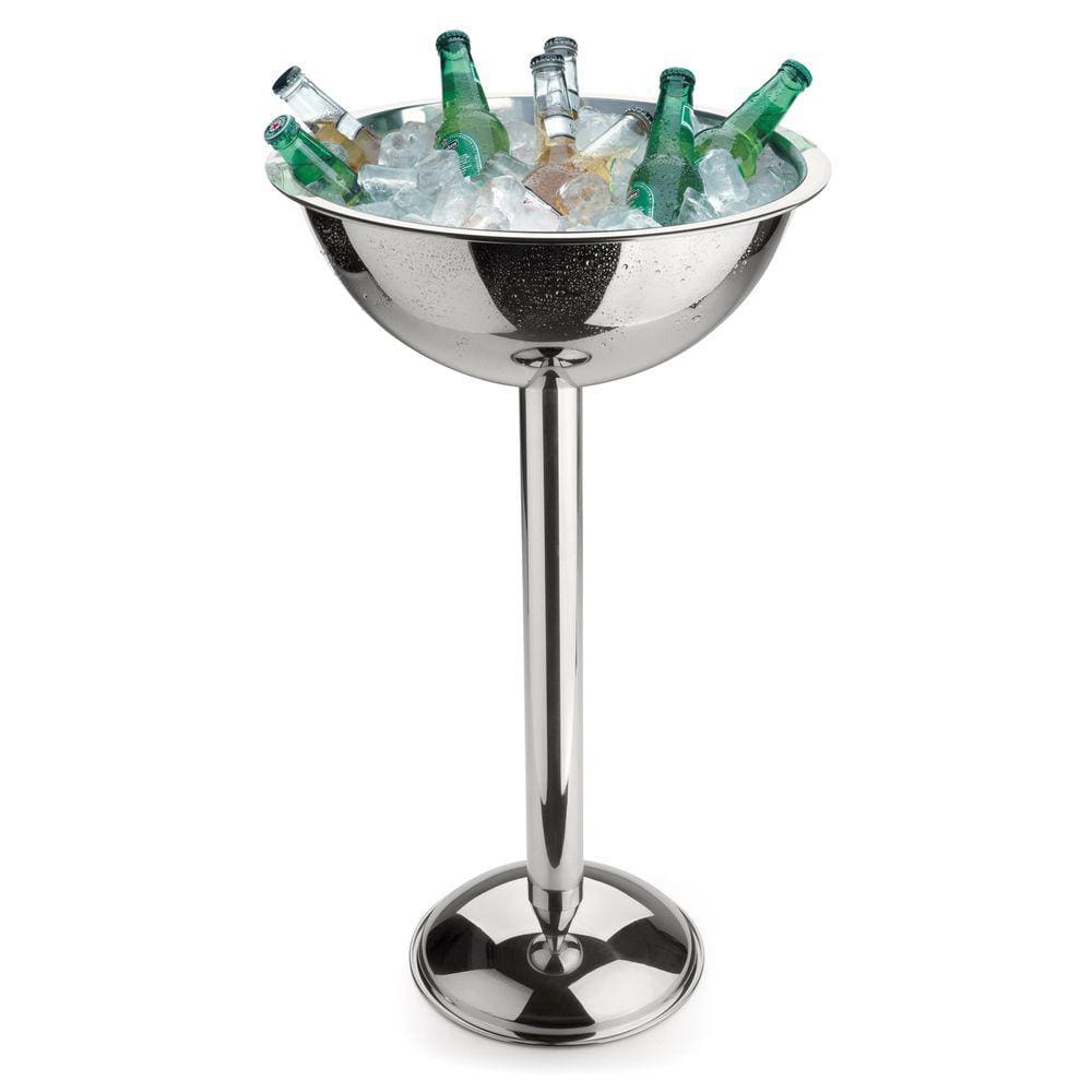 Balde Champanheira Aço Inox Pedestal Alto 12L Grande Forma