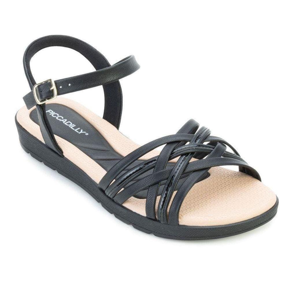 Sandália Feminino Piccadilly Anabela Tiras Trançadas