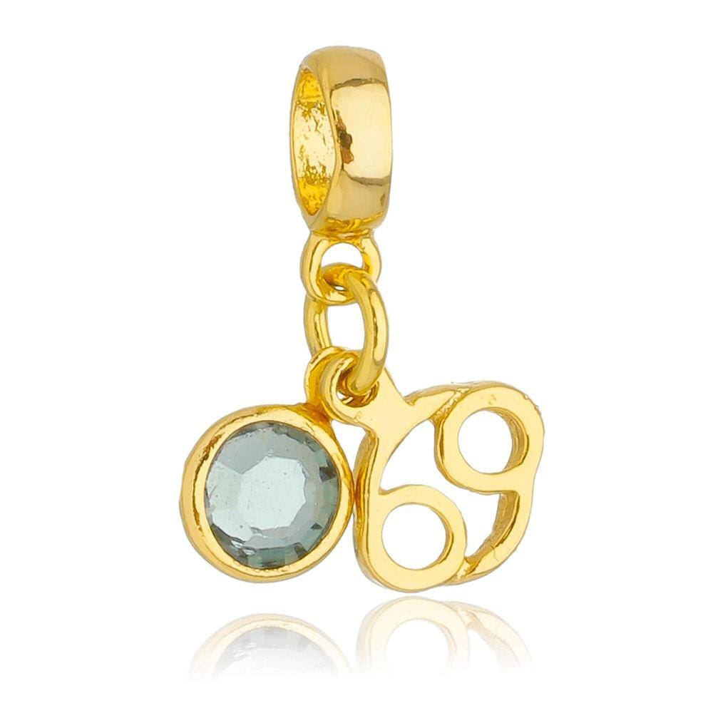 Pingente Berloque Signo Câncer Pandora Banhado a Ouro 18k - Premium