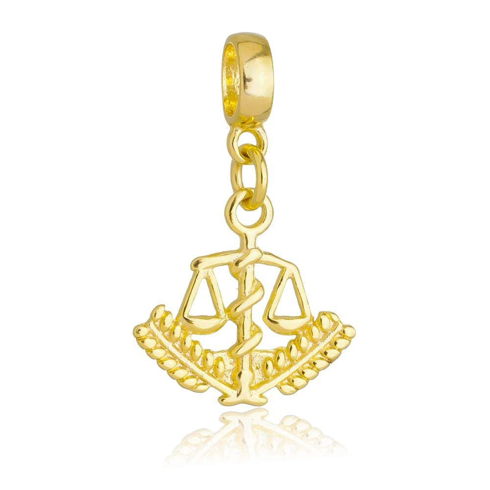 Pingente Berloque Símbolo da Nutrição Pandora Banhado a Ouro 18k - Premium