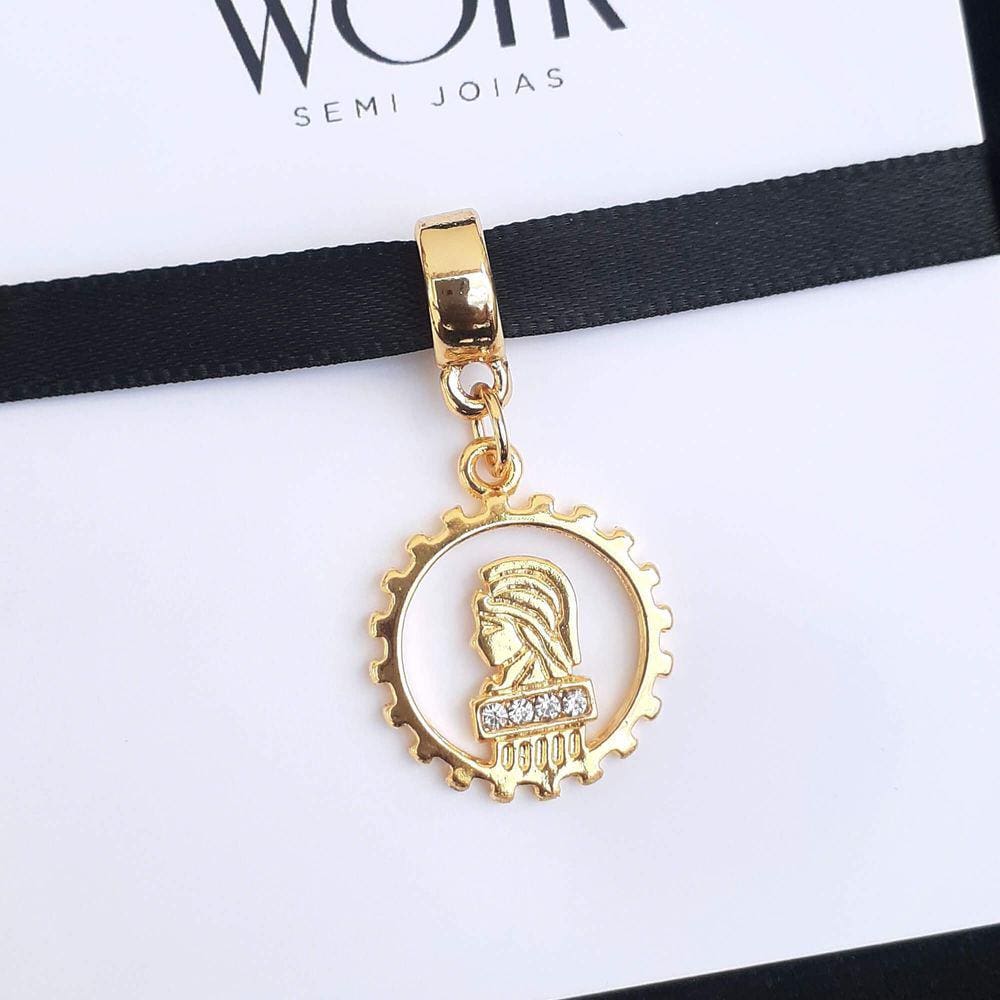 Pingente Berloque Símbolo da Engenharia Pandora Banhado a Ouro 18k - Premium