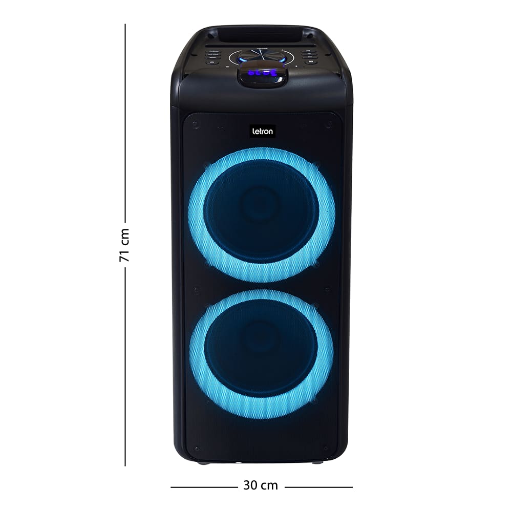 Caixa De Som Letron Bluetooth 5.0 Led Beat 1000W Hc-809