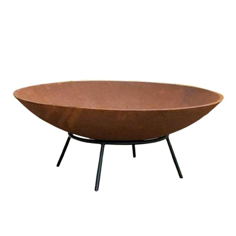Lareira Ecológica Sustentável Ferro Fundido 80cm Com Suporte