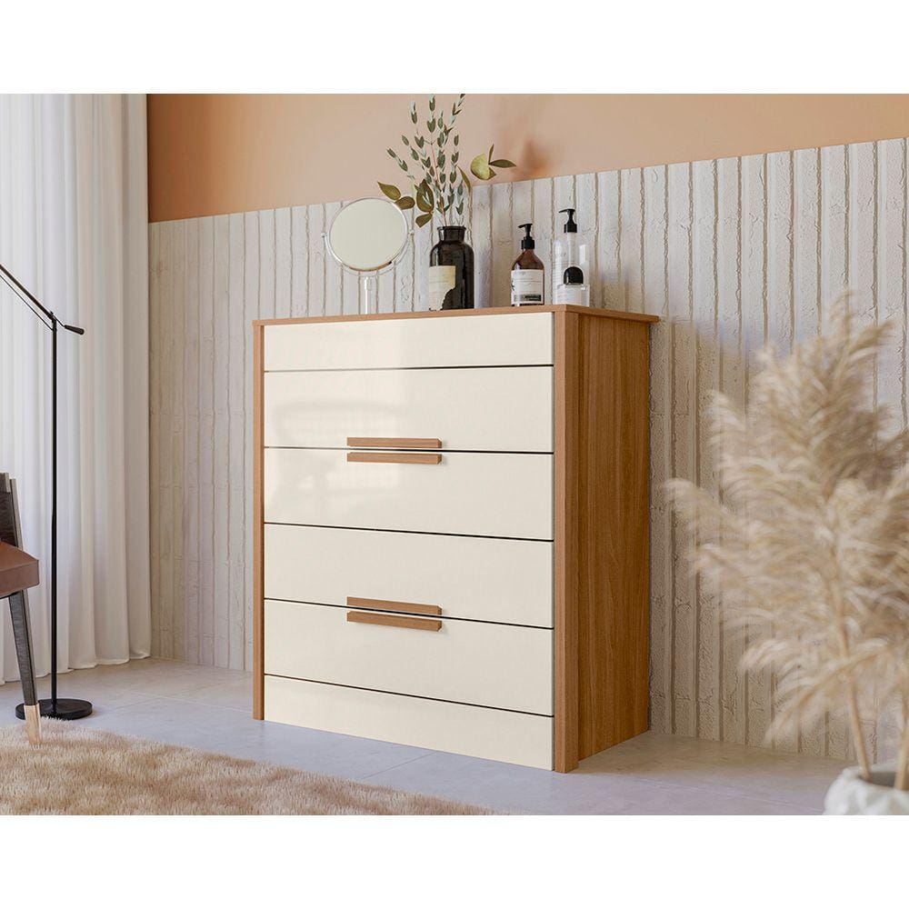 Cômoda Dhara Freijó Off White Moval