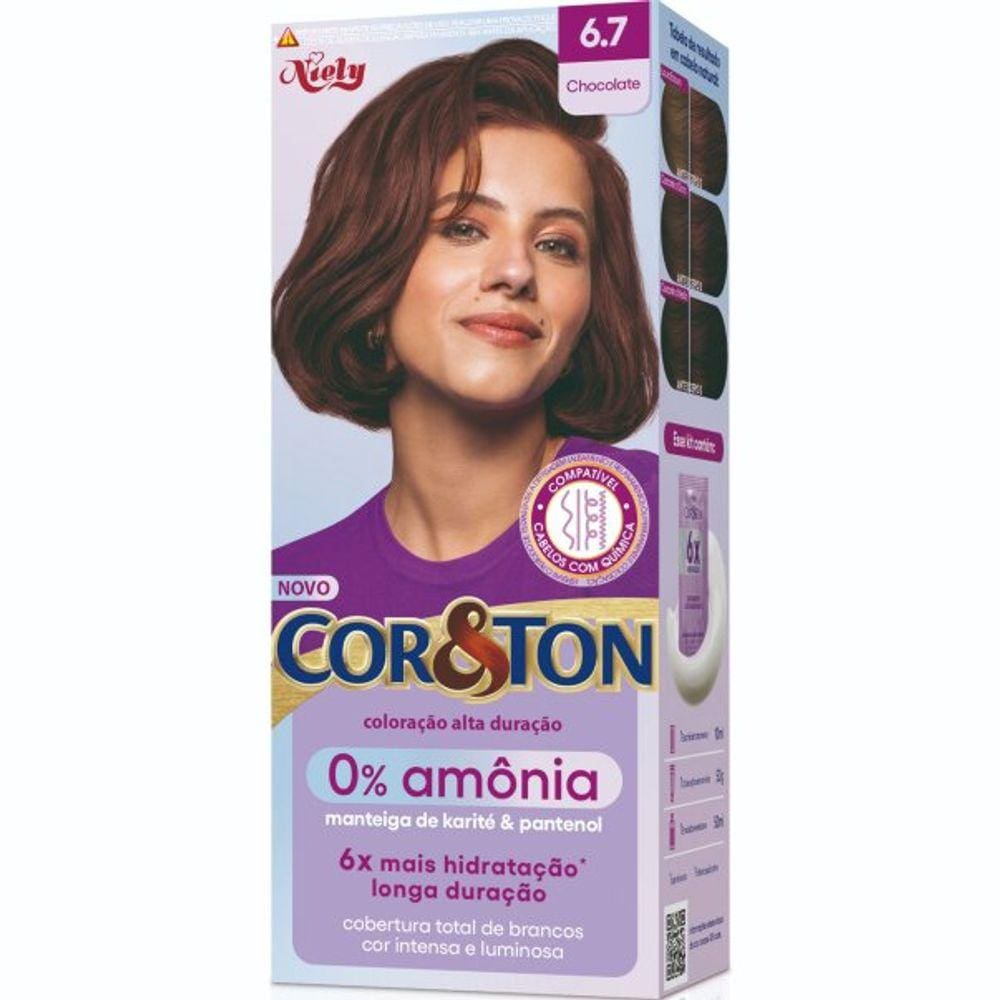 Tintura Cor & Ton 0% Amônia Chocolate 6.7