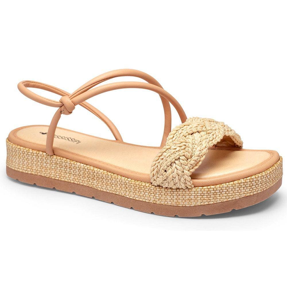 Sandália Flatform Mississipi MI091-0002 Feminina - Nude Claro
