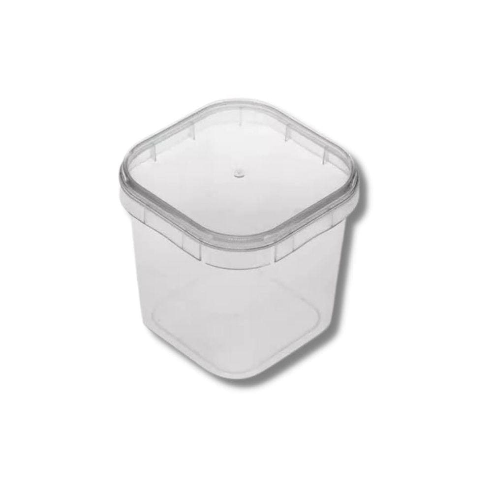 Pote Quadrado Freezer e Micro-ondas 250ml com Lacre Prafesta c/10 un