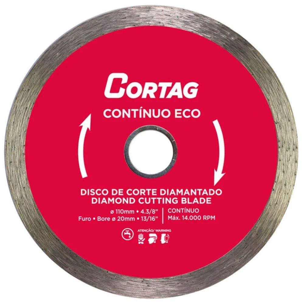 Disco Diamantado Contínuo Eco 110 Mm Cortag