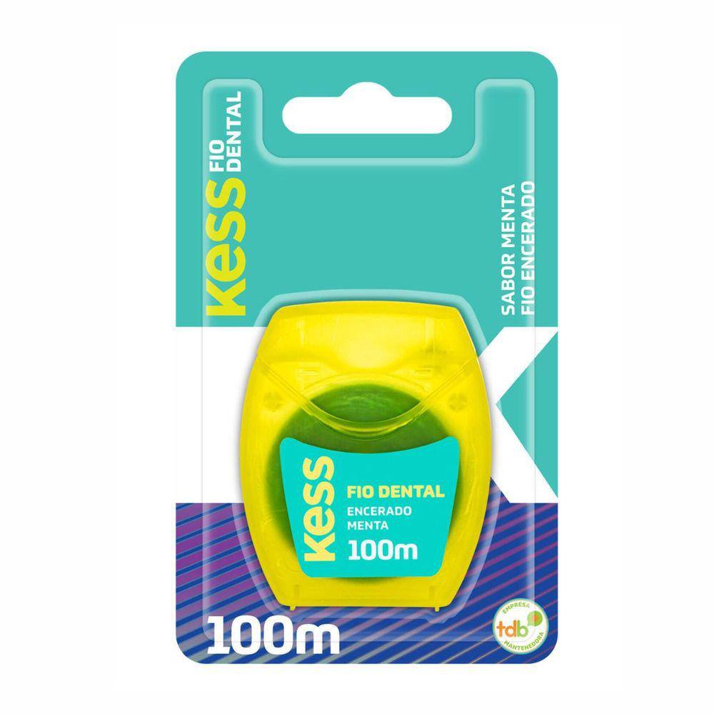 Fio Dental Kess Encerado Menta 100M Cód.2001