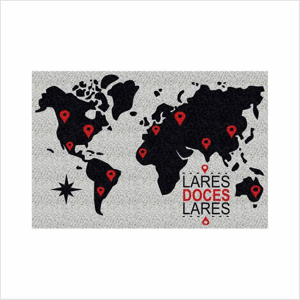 Tapete Mapa Mundi Viajante Medida Porta.