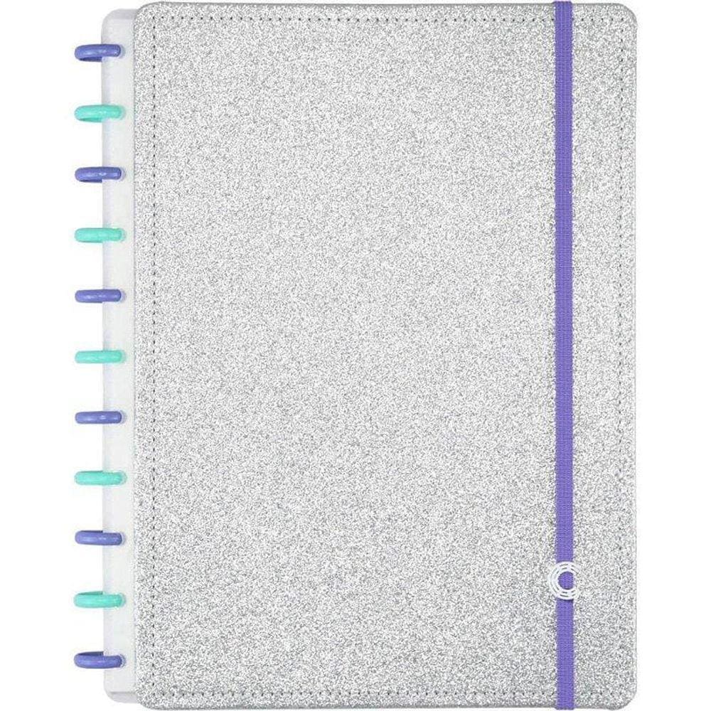 Caderno Inteligente Grande Lets Glitter Silver 2.0