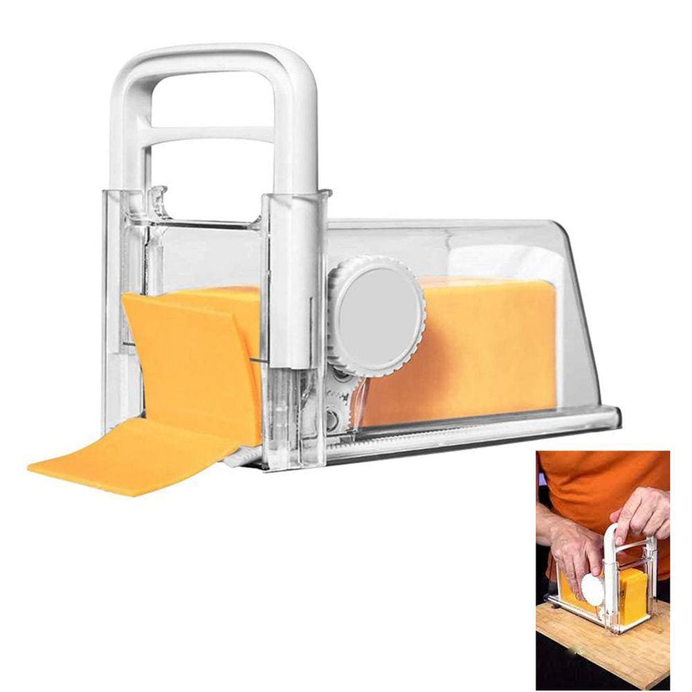 Cortador Fatiador Queijo Presunto Ralador Manual 4 em 1 Lamina inox Pote Hermetico Cozinha