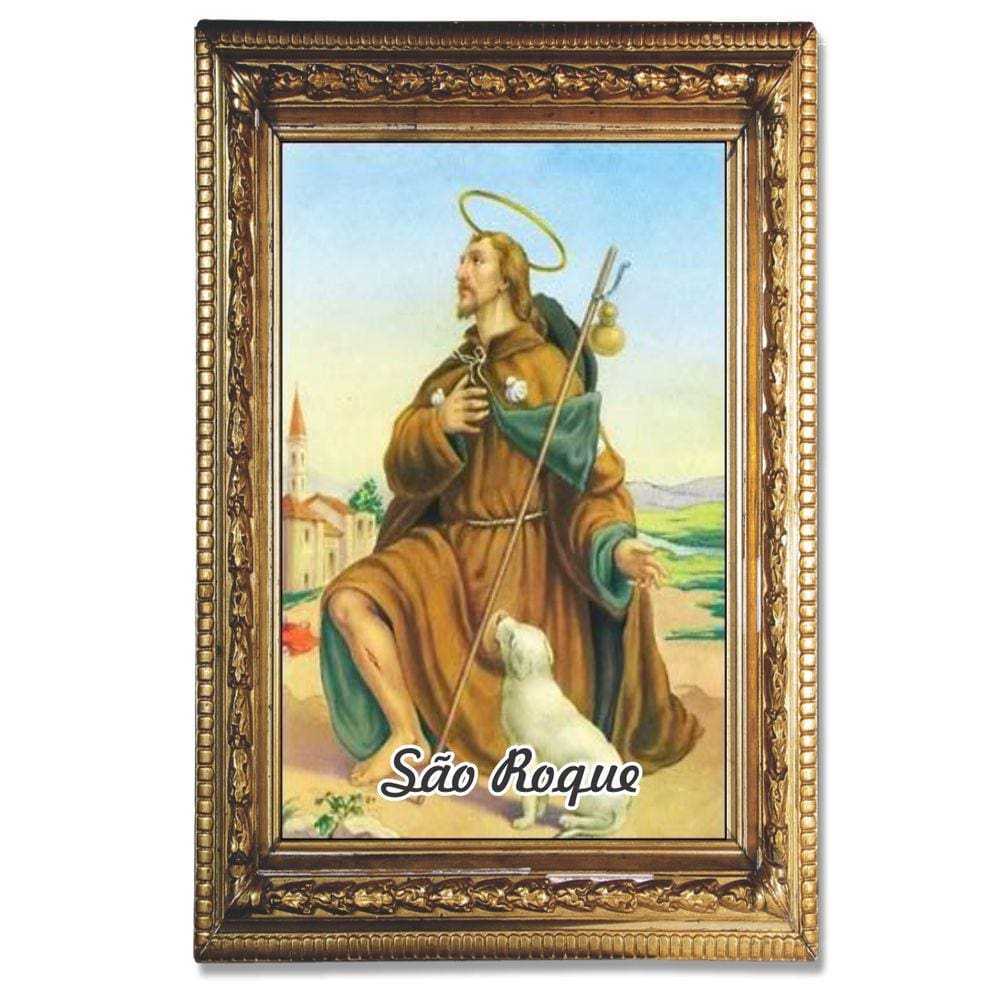Santinho São Roque 500 unidad. com oração no verso 10x7 cm