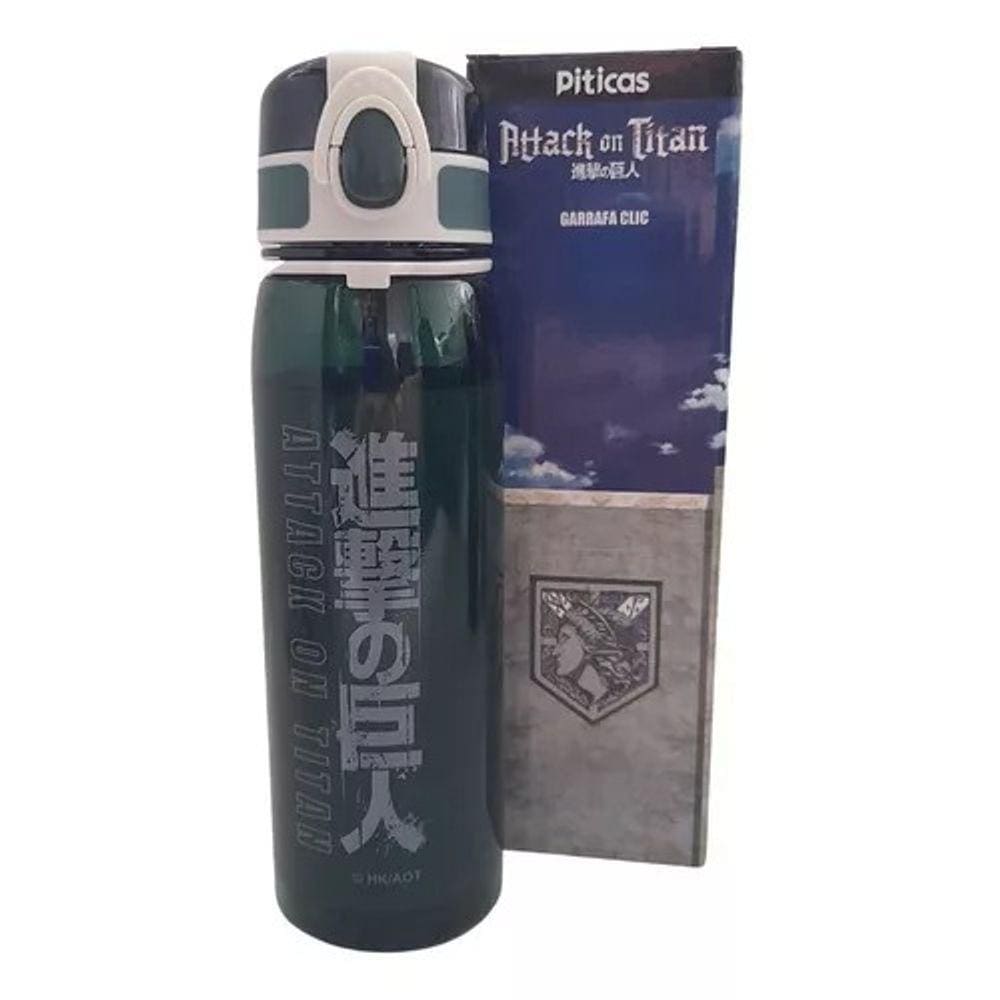 Garrafa Clic Scout Attack On Titans 500 Ml Plástico Anime