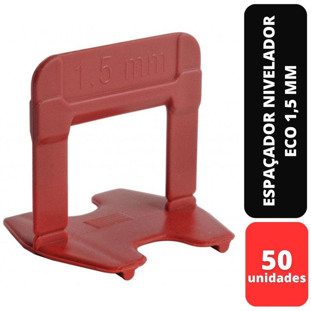Kit C/50 Espaçador Nivelado Eco Vermelho 1,5Mm 61336 Cortag