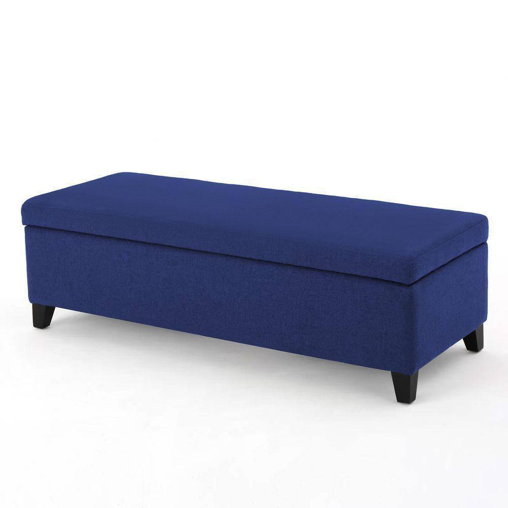 Recamier Bau Veneza 1,40M Suede Azul Marinho - Clique Decor