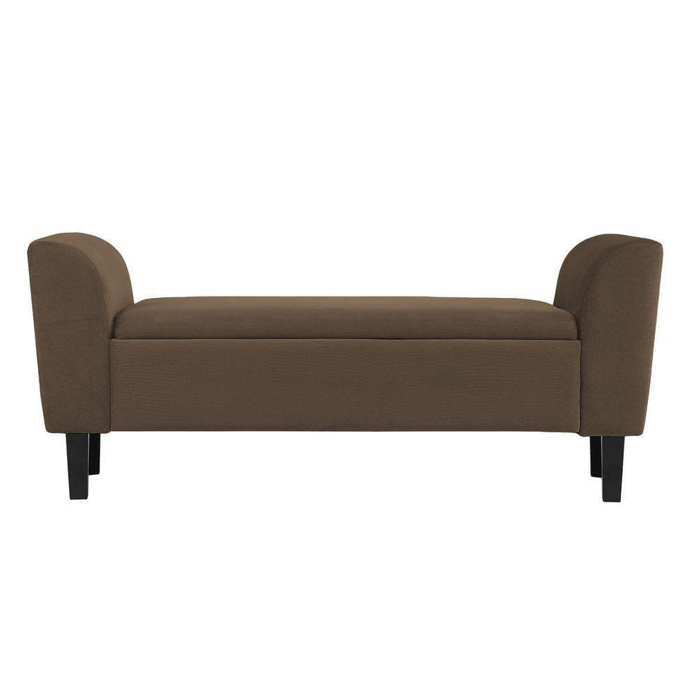Recamier Bau França 1,40M Suede Marrom - Clique Decor