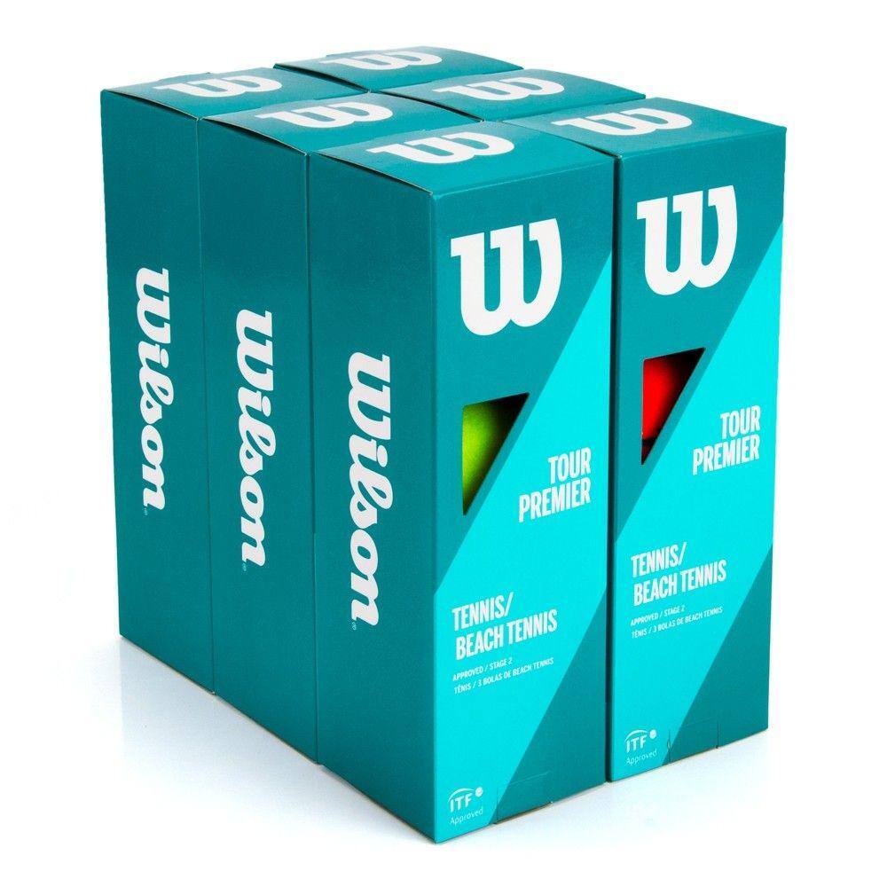 Bolas de Beach Tennis Wilson Tour Premier - 18 Bolas